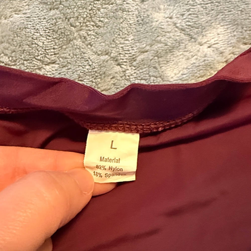 Zip front maroon swim suit - Picture 2 of 6